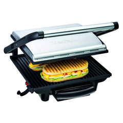 Inicio Panini Grill, 2000 Watts, Multi-Colour, Stainless Steel/Plastic, GC241D28 - 1-Year Manufacturer Warranty