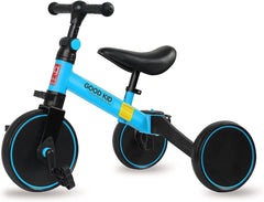 4 in 1 Kids Balance Bike Tricycles for 1.5-5 Years, Toddlers Trike with Adjustable Seat Indoor Outdoor