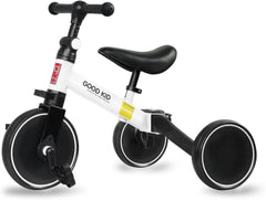 4 in 1 Kids Balance Bike Tricycles for 1.5-5 Years, Toddlers Trike with Adjustable Seat Indoor Outdoor