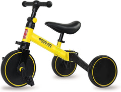 4 in 1 Kids Balance Bike Tricycles for 1.5-5 Years, Toddlers Trike with Adjustable Seat Indoor Outdoor