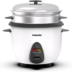 2-in-1 Non-Stick Electric Rice Cooker With Steamer, Multicooker, Convenience Pot & Keep Warm Function For Flawless Meals