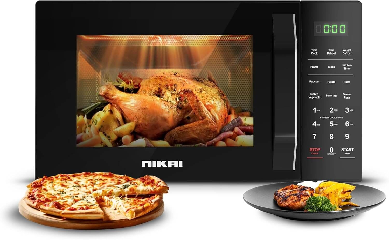 Microwave Oven, Digital Touch Control, 11 Power Levels & 6 Auto Menus, Touch Control Panel