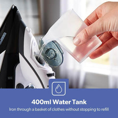 Ceramic Steam Iron, Temperature Control,  Ceramic Sole Plate, Wet And Dry Self Cleaning Function Powerful Steam Burst 400ML Water Tank