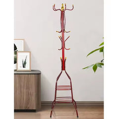 Coat Stand Rack Freestanding Clothes Hats Metal Clothes Hanger Cloth Drying Rack Indoor Storage Floor Drying