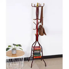 Coat Stand Rack Freestanding Clothes Hats Metal Clothes Hanger Cloth Drying Rack Indoor Storage Floor Drying